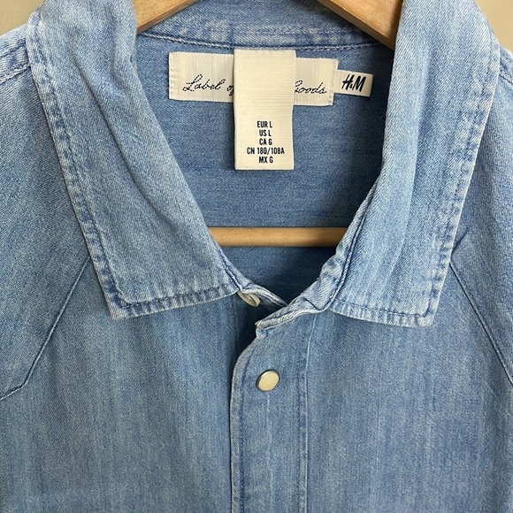 H&M classic Men’s denim shirt - Picture 4 of 8